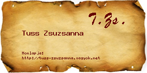 Tuss Zsuzsanna névjegykártya