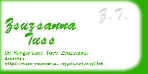 zsuzsanna tuss business card
